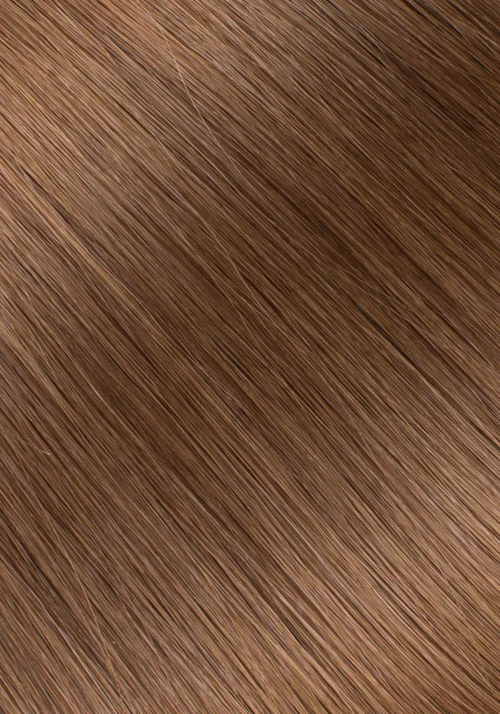 Chestnut Brown #6 Natural Straight(Micro-Tip Keratin)