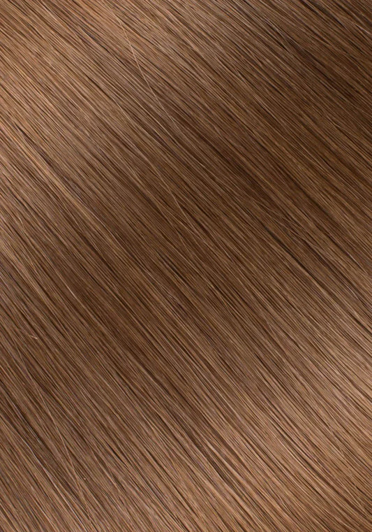 Chestnut Brown #6 Natural Straight(Flat-Tip Keratin)