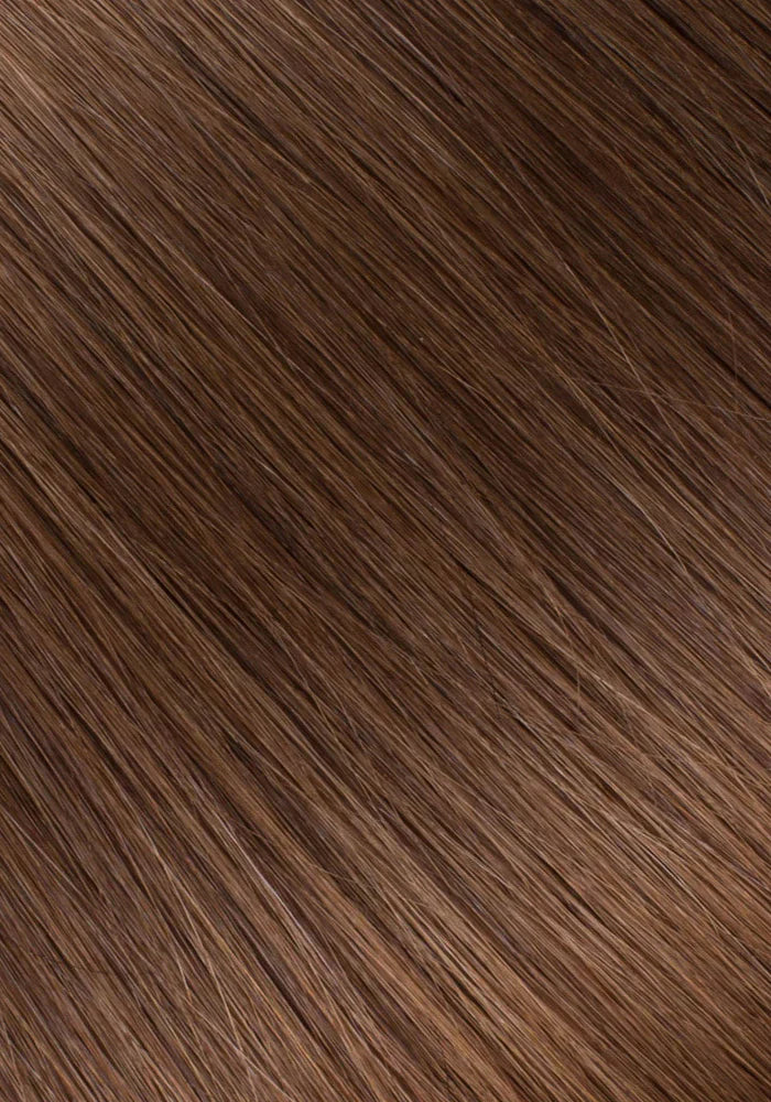 Chocolate Brown #4 Natural Straight(Clip in Bangs with Strands)