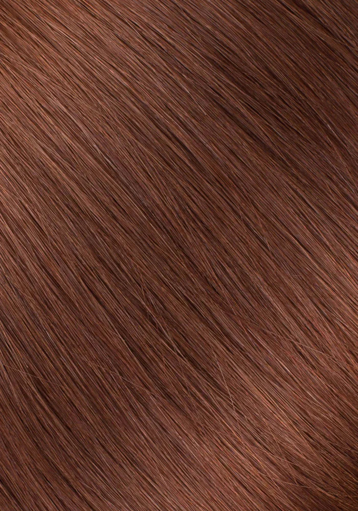 Dark Chestnut Brown #10 Natural Straight(Clip in Bangs with Strands)