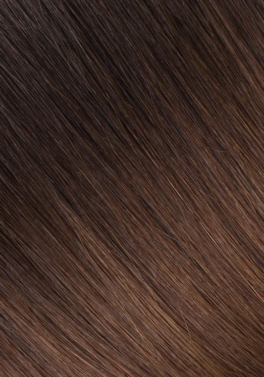 Mochachino Brown/Chestnut Brown #1C/#6 Ombre Straight(V-Tip Keratin)