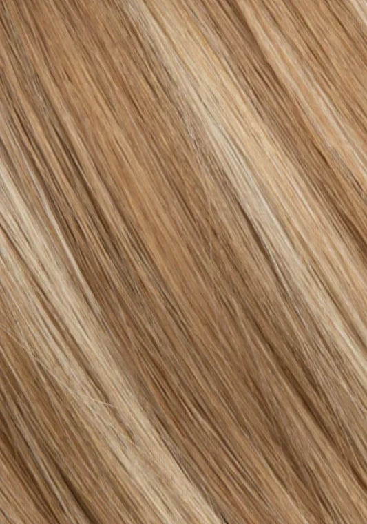 Vanilla Latte #8/8/60 Hybrid Blend(Clip in Bangs with Strands)