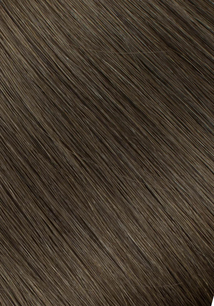 Walnut Brown #3 Natural Straight(Clip in Bangs)